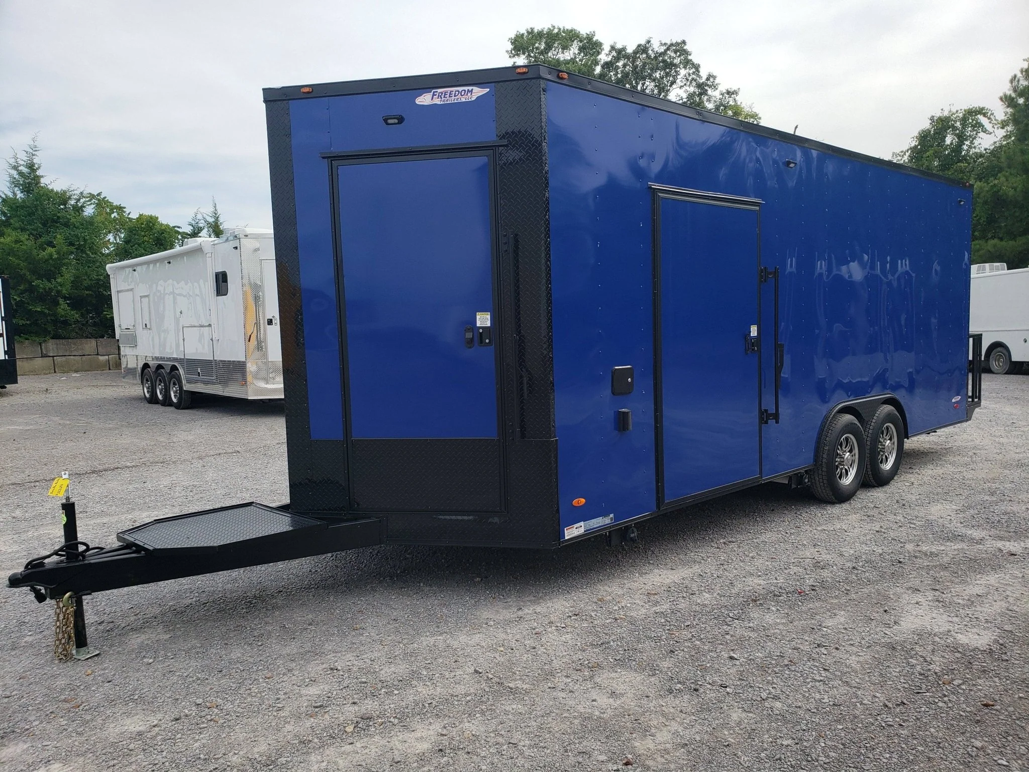542-8.5-x-22-cobalt-blue-concession-food-trailer-with-restroom-and-appliances-20.webp 8.5' x 22' Cobalt Blue Concession Food Trailer with Restroom and Appliances