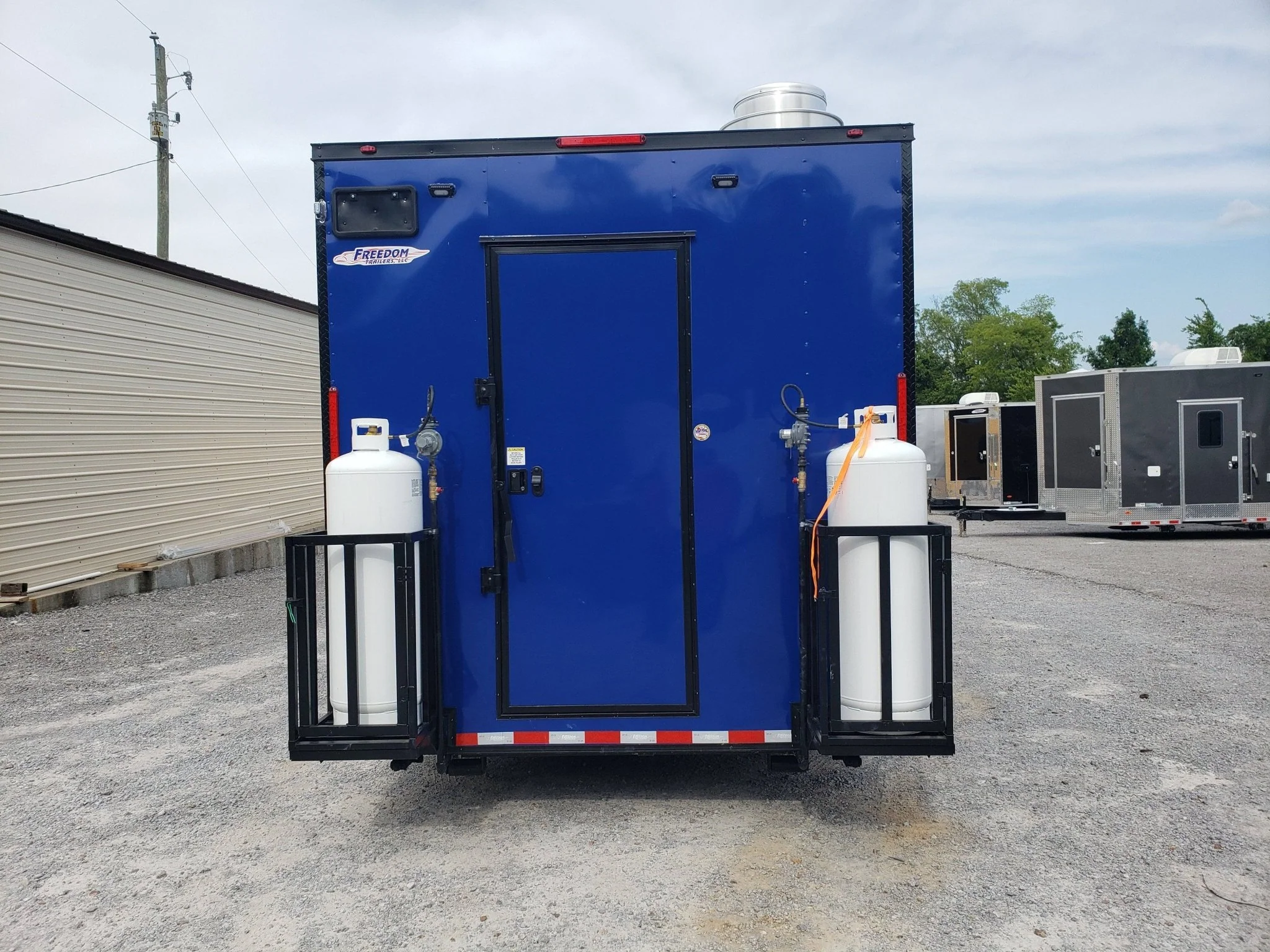 542-8.5-x-22-cobalt-blue-concession-food-trailer-with-restroom-and-appliances-25.webp 8.5' x 22' Cobalt Blue Concession Food Trailer with Restroom and Appliances