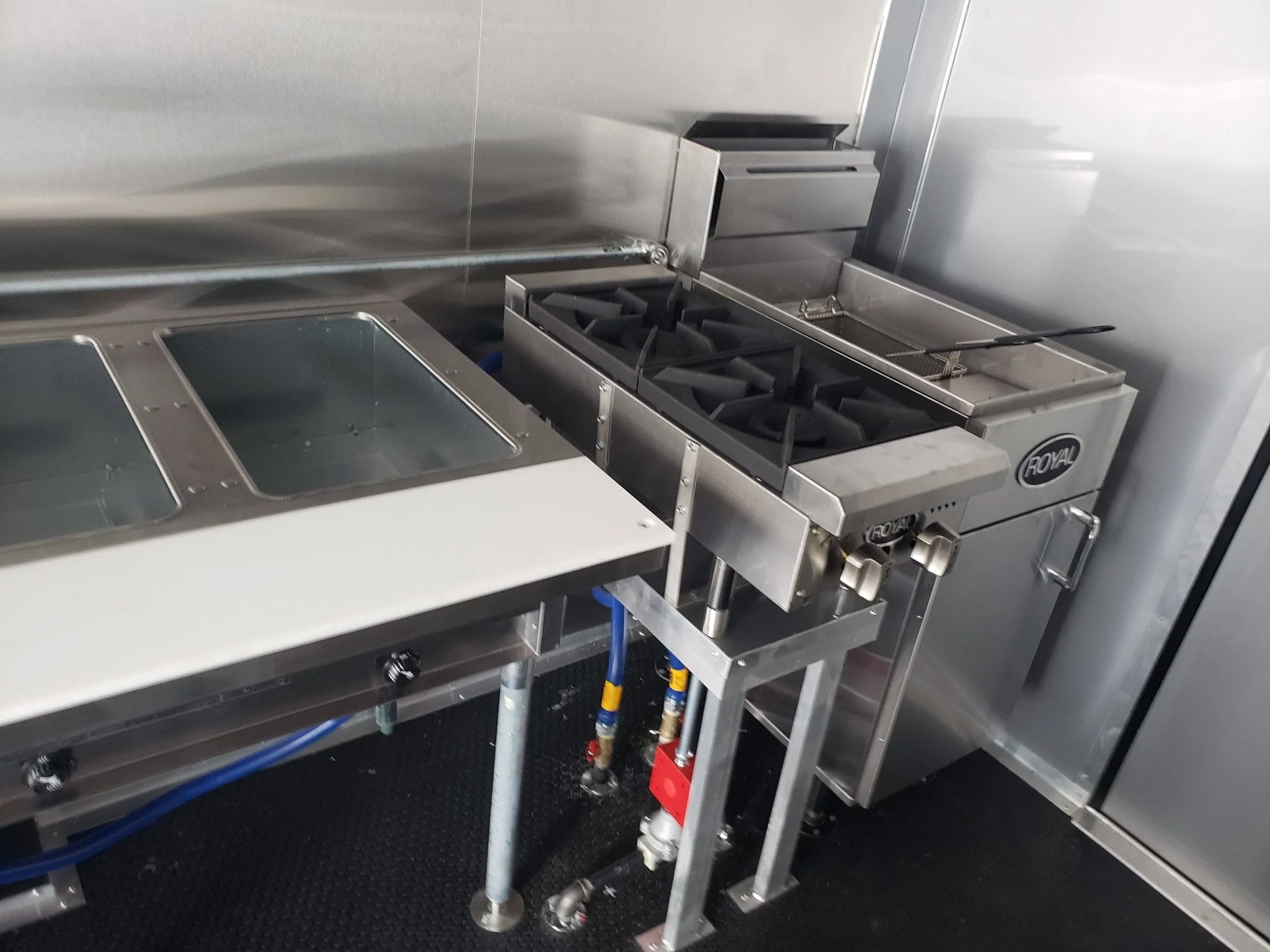 542-8.5-x-22-cobalt-blue-concession-food-trailer-with-restroom-and-appliances-4.webp 8.5' x 22' Cobalt Blue Concession Food Trailer with Restroom and Appliances
