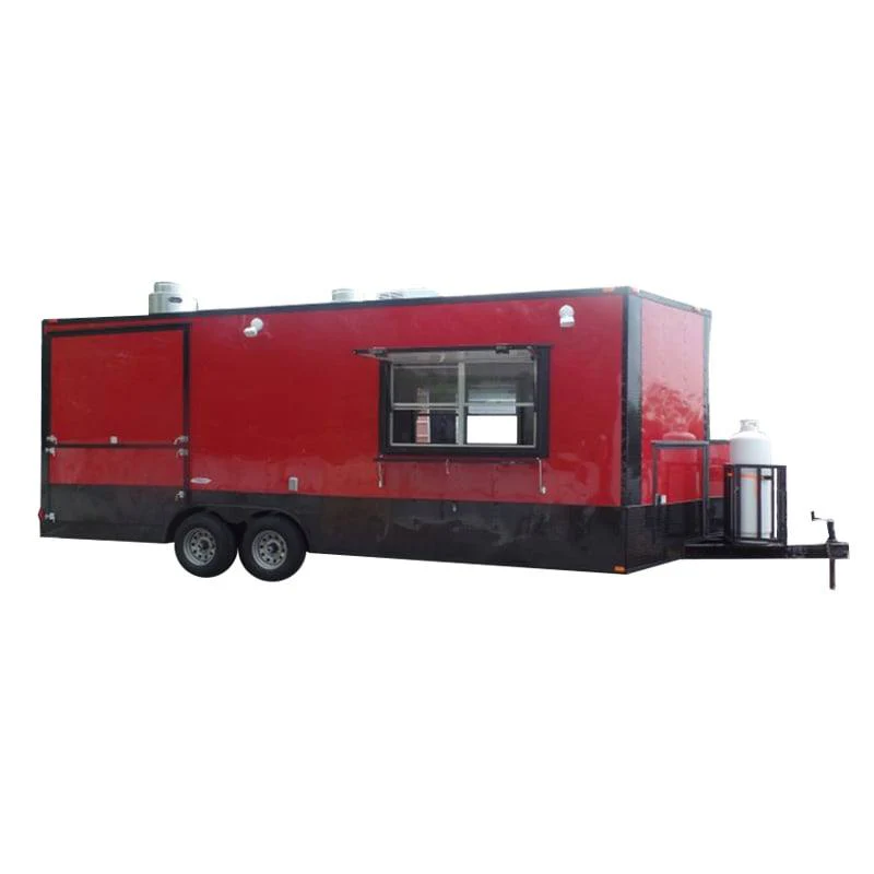 8.5' x 22' Concession BBQ Food Red Event Catering Trailer