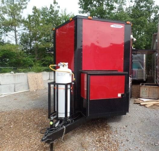 8.5' x 22' Concession BBQ Food Red Event Catering Trailer