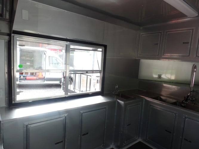 8.5' x 22' Concession BBQ Food Red Event Catering Trailer