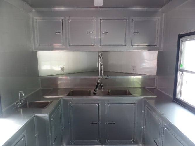 8.5' x 22' Concession BBQ Food Red Event Catering Trailer