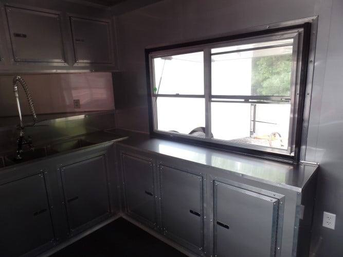 8.5' x 22' Concession BBQ Food Red Event Catering Trailer