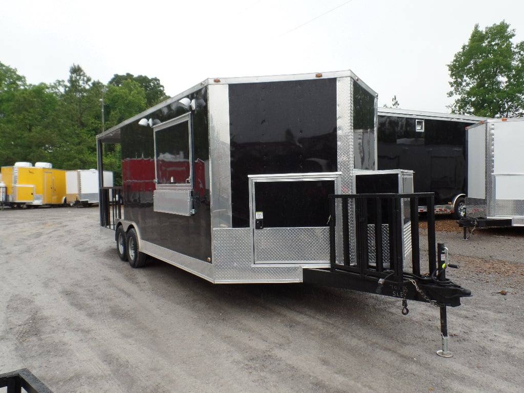545-8.5-x-22-concession-bbq-food-trailer-black-event-catering-15.jpg 8.5' x 22' Concession BBQ Food Trailer Black Event Catering