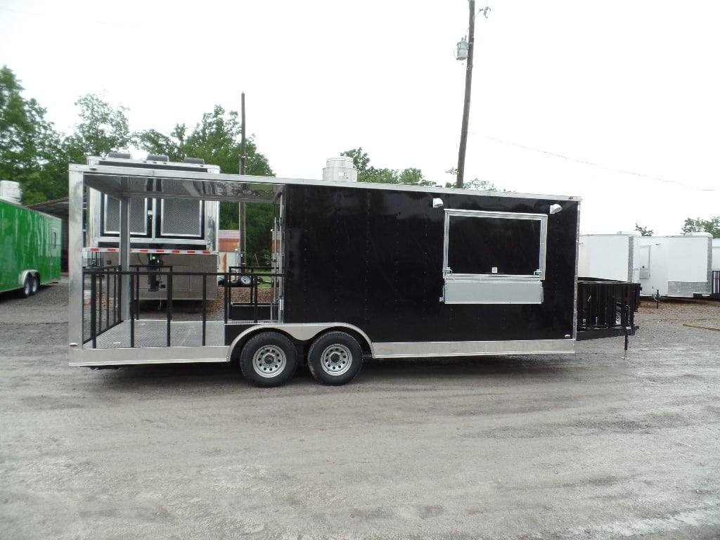 545-8.5-x-22-concession-bbq-food-trailer-black-event-catering-19.jpg 8.5' x 22' Concession BBQ Food Trailer Black Event Catering