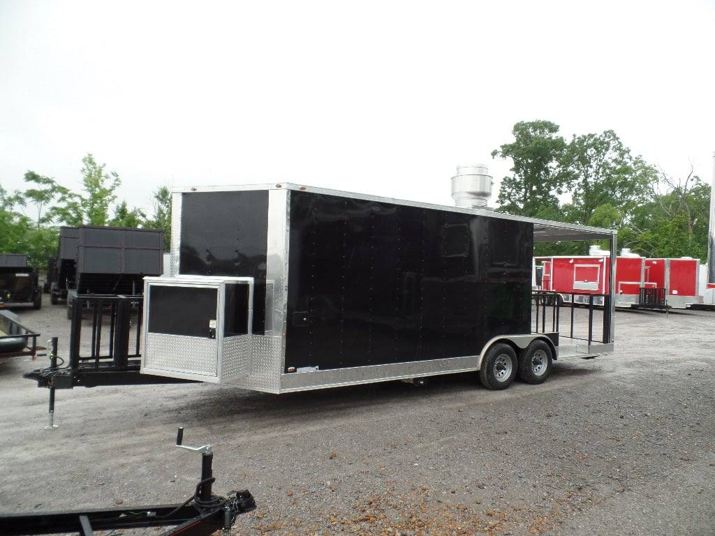 545-8.5-x-22-concession-bbq-food-trailer-black-event-catering-20.jpg 8.5' x 22' Concession BBQ Food Trailer Black Event Catering
