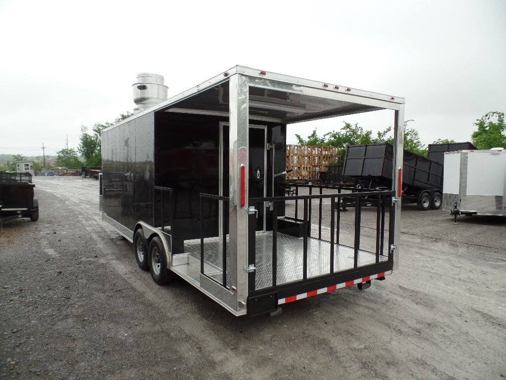 545-8.5-x-22-concession-bbq-food-trailer-black-event-catering-5.jpg 8.5' x 22' Concession BBQ Food Trailer Black Event Catering