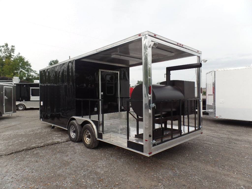 546-8.5-x-22-concession-bbq-food-trailer-black-with-appliances-14.jpg 8.5' x 22' Concession BBQ Food Trailer Black With Appliances