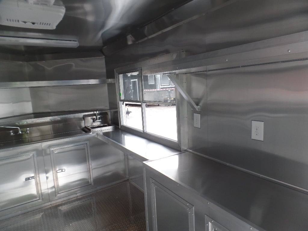 546-8.5-x-22-concession-bbq-food-trailer-black-with-appliances-6.jpg 8.5' x 22' Concession BBQ Food Trailer Black With Appliances