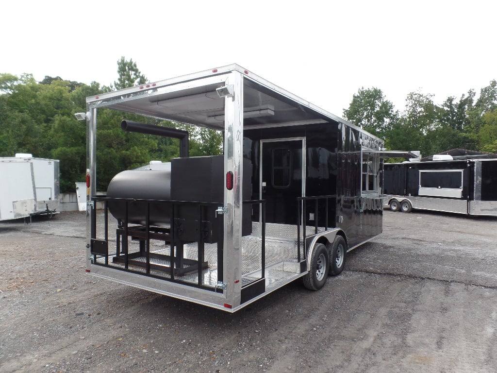 546-8.5-x-22-concession-bbq-food-trailer-black-with-appliances-8.jpg 8.5' x 22' Concession BBQ Food Trailer Black With Appliances