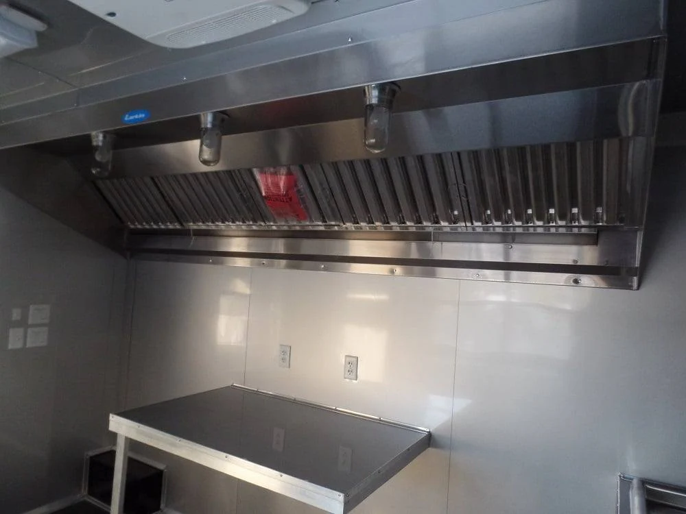 8.5' x 22' Concession BBQ Food Trailer Charcoal Grey/Green