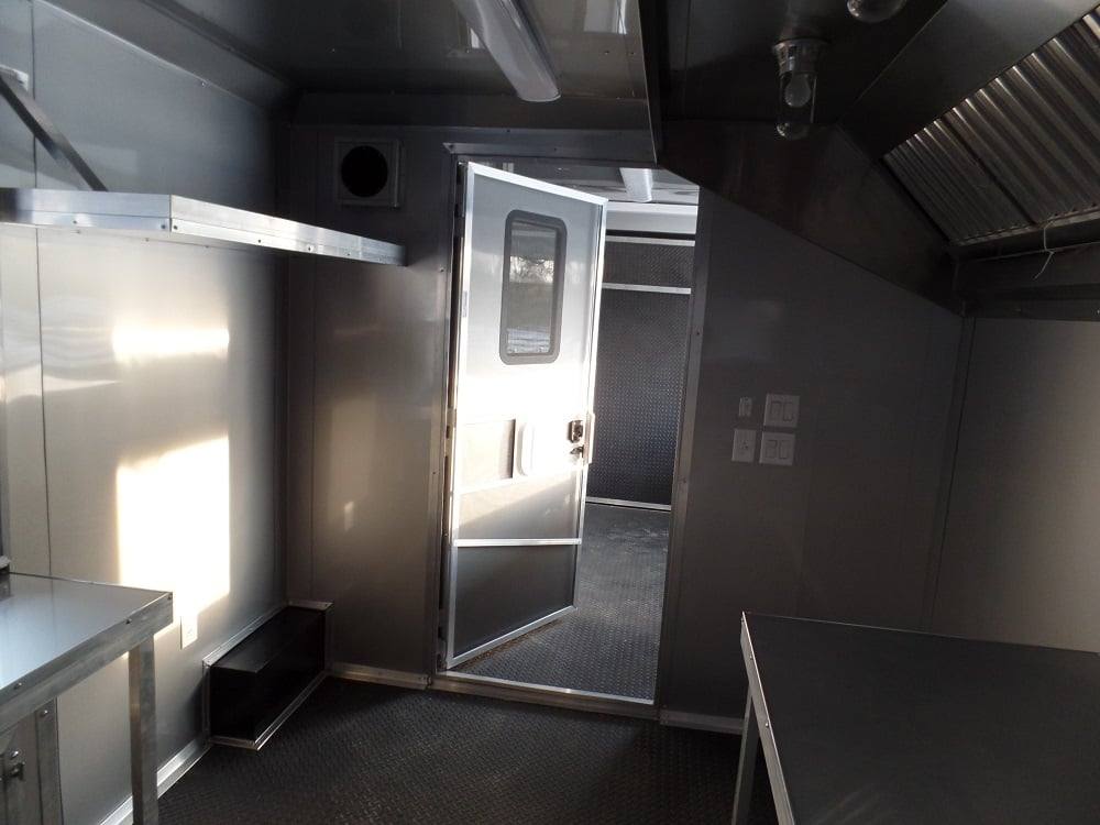 8.5' x 22' Concession BBQ Food Trailer Charcoal Grey/Green