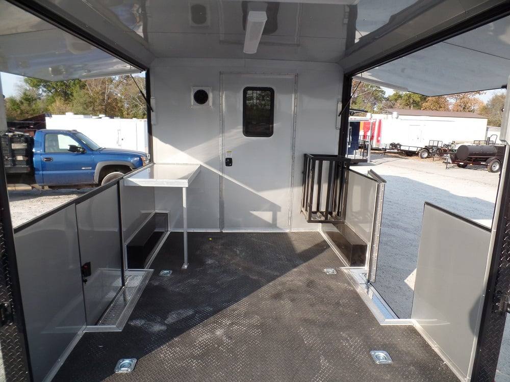 8.5' x 22' Concession BBQ Food Trailer Charcoal Grey/Green