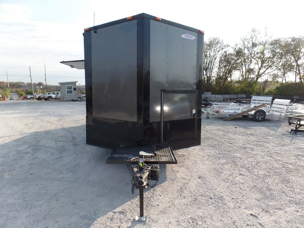 8.5' x 22' Concession BBQ Food Trailer Charcoal Grey/Green