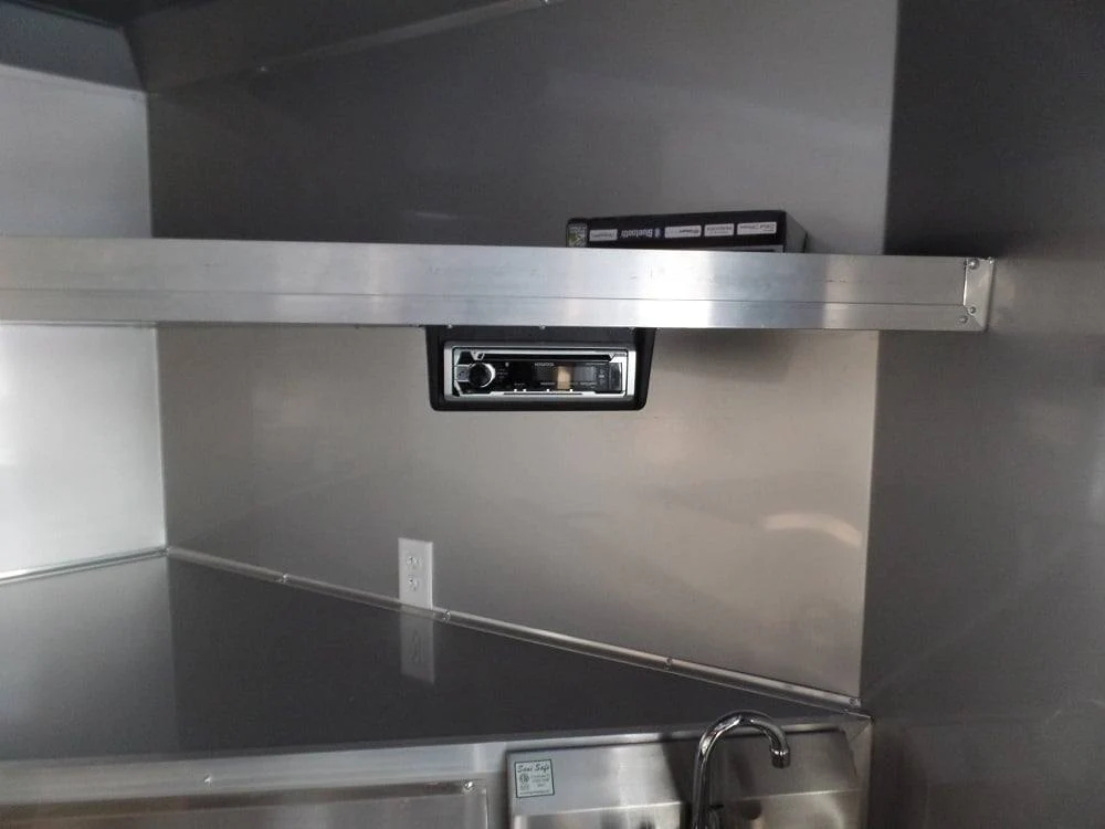 8.5' x 22' Concession BBQ Food Trailer Charcoal Grey/Green