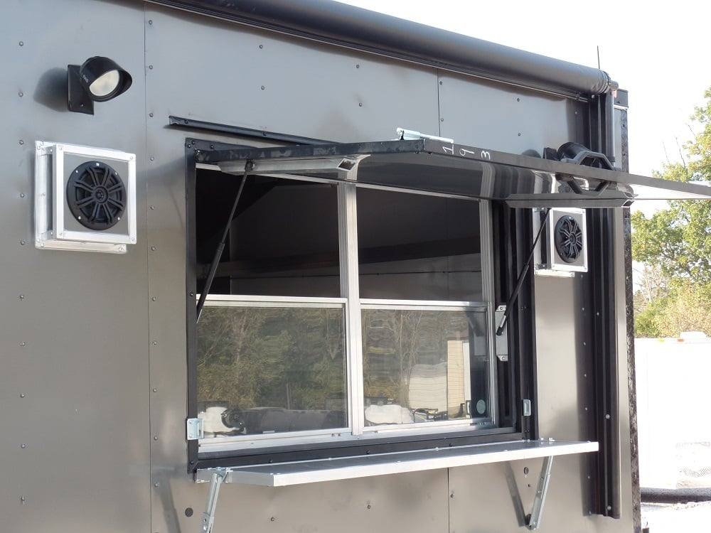 8.5' x 22' Concession BBQ Food Trailer Charcoal Grey/Green