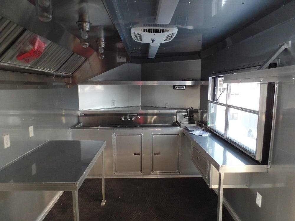 8.5' x 22' Concession BBQ Food Trailer Charcoal Grey/Green
