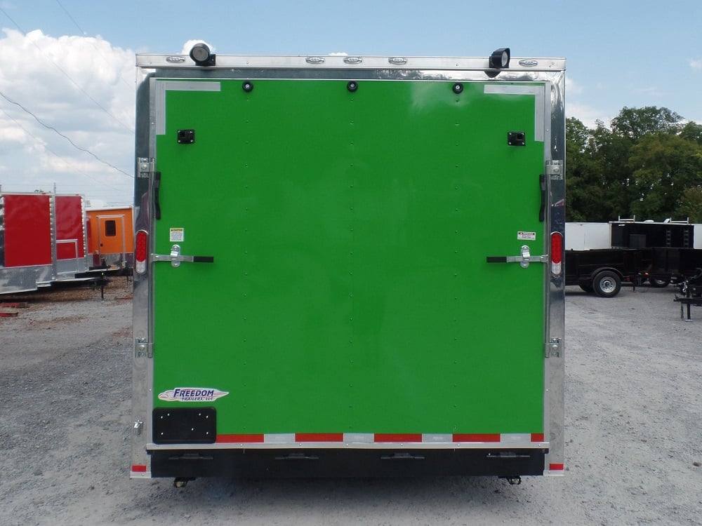 8.5' x 22' Concession BBQ Food Trailer Grey/Green With Appliances