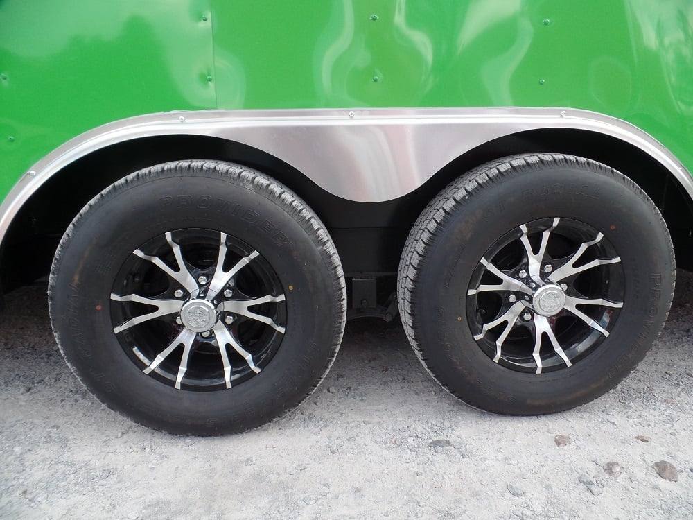 8.5' x 22' Concession BBQ Food Trailer Grey/Green With Appliances