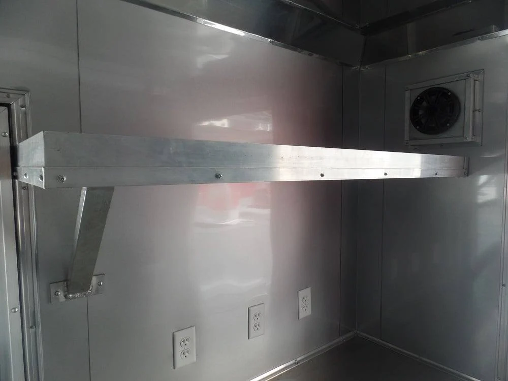 8.5' x 22' Concession BBQ Food Trailer Grey/Green With Appliances