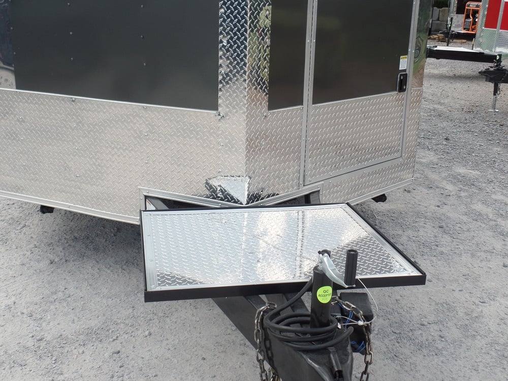 8.5' x 22' Concession BBQ Food Trailer Grey/Green With Appliances