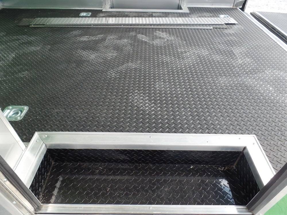 8.5' x 22' Concession BBQ Food Trailer Grey/Green With Appliances