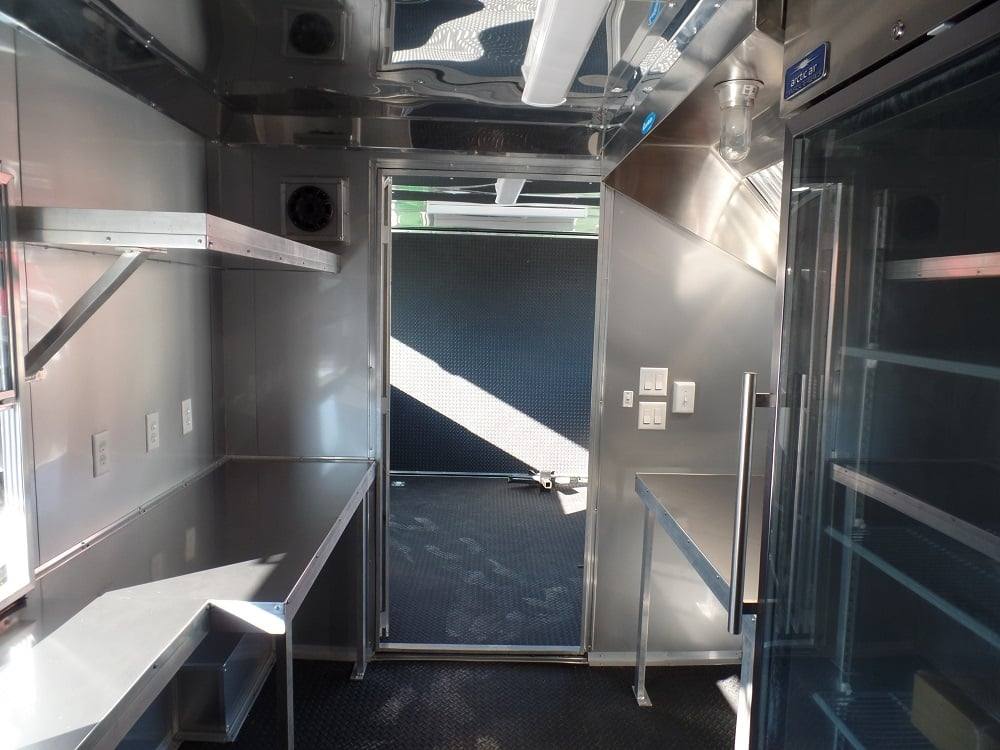 8.5' x 22' Concession BBQ Food Trailer Grey/Green With Appliances