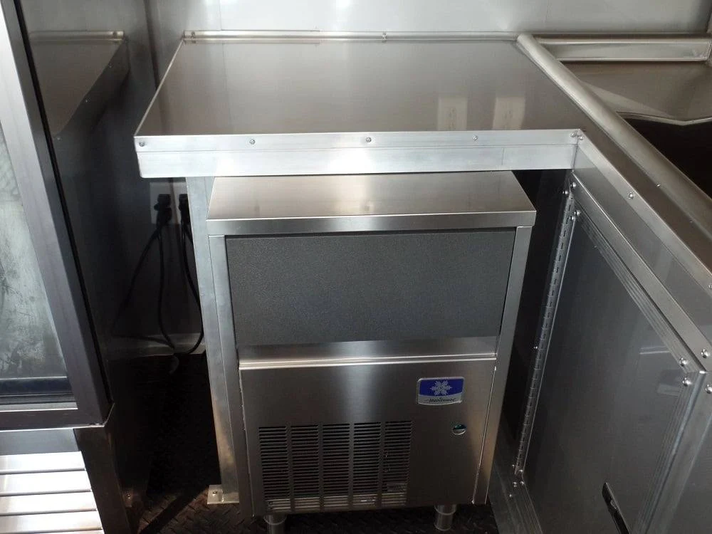 8.5' x 22' Concession BBQ Food Trailer Grey/Green With Appliances