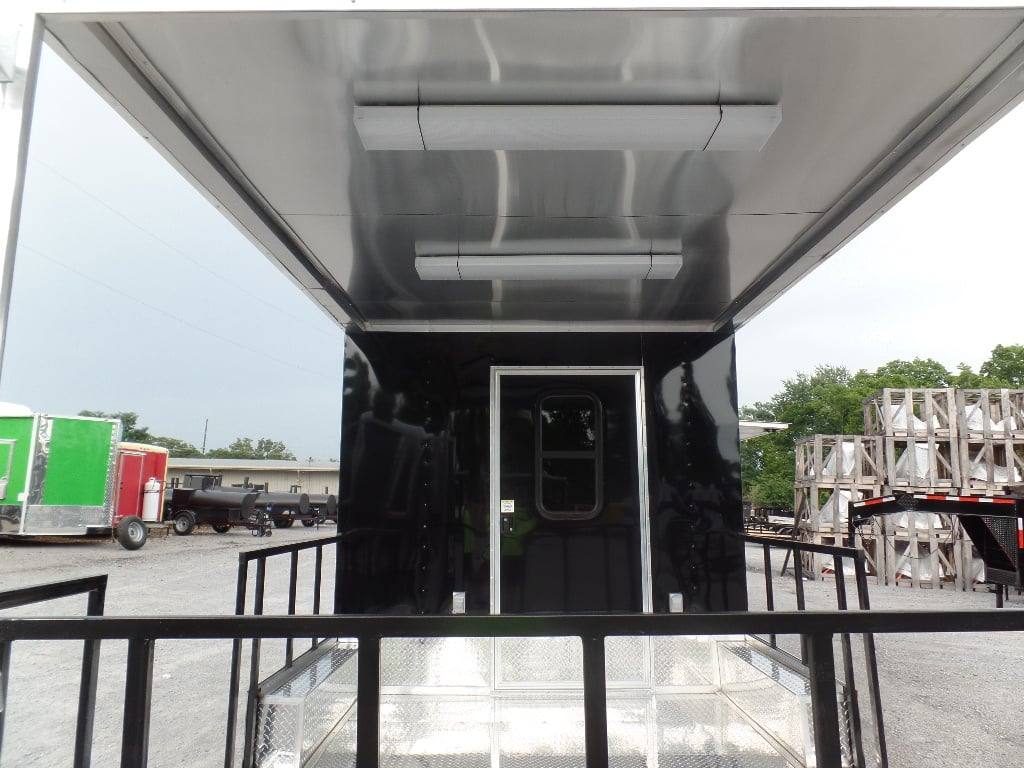 550-8.5-x-22-concession-food-trailer-black-bbq-event-19.jpg 8.5' x 22' Concession Food Trailer Black BBQ Event