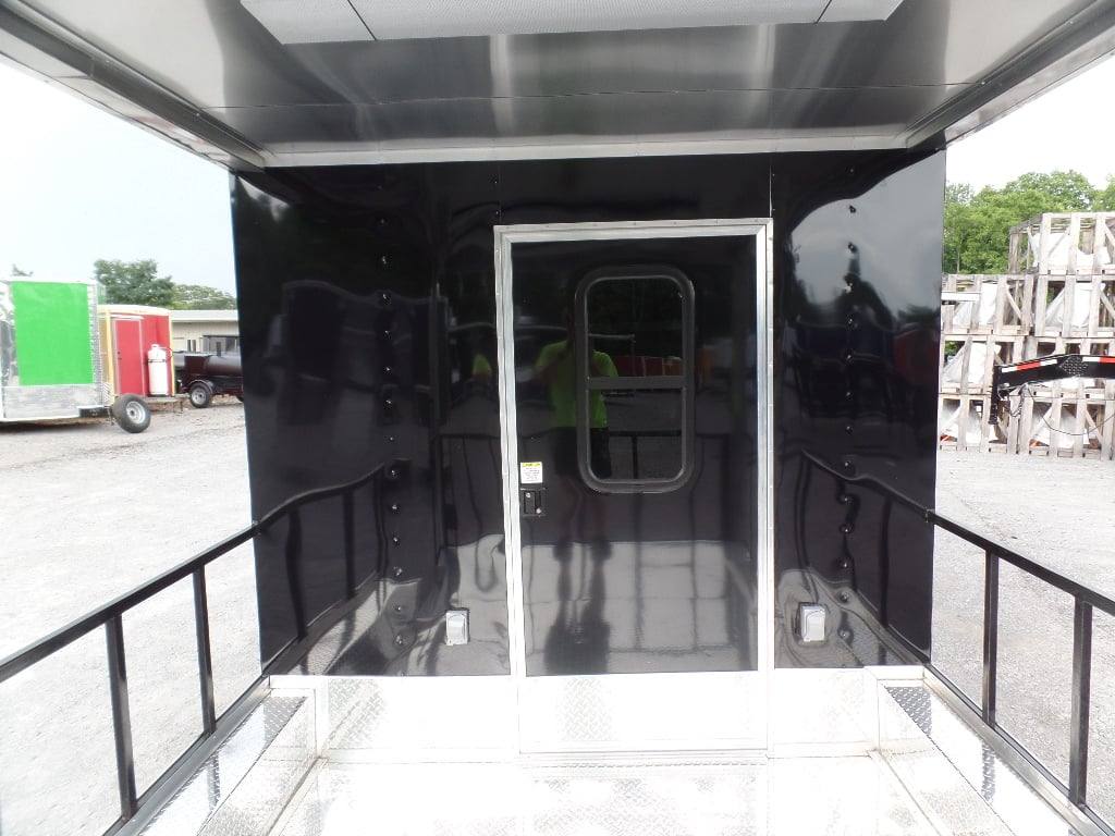 550-8.5-x-22-concession-food-trailer-black-bbq-event-24.jpg 8.5' x 22' Concession Food Trailer Black BBQ Event