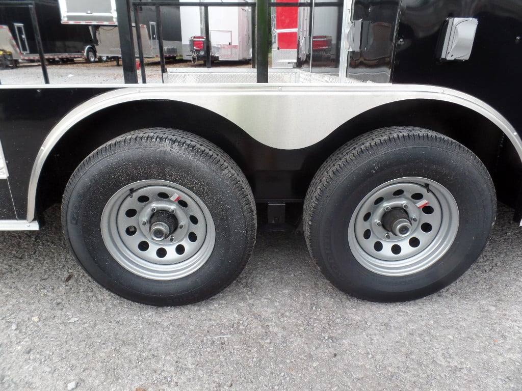 550-8.5-x-22-concession-food-trailer-black-bbq-event-27.jpg 8.5' x 22' Concession Food Trailer Black BBQ Event