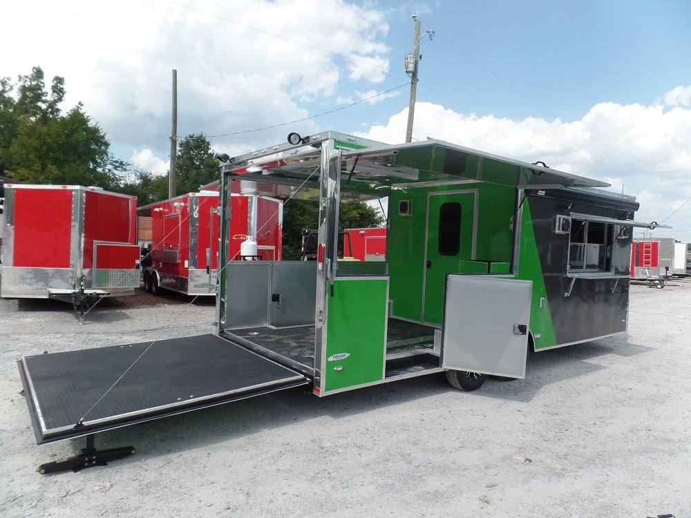 551-8.5-x-22-concession-food-trailer-grey-green-bbq-event-catering-50.jpg 8.5' x 22' Concession Food Trailer Grey/Green BBQ Event Catering