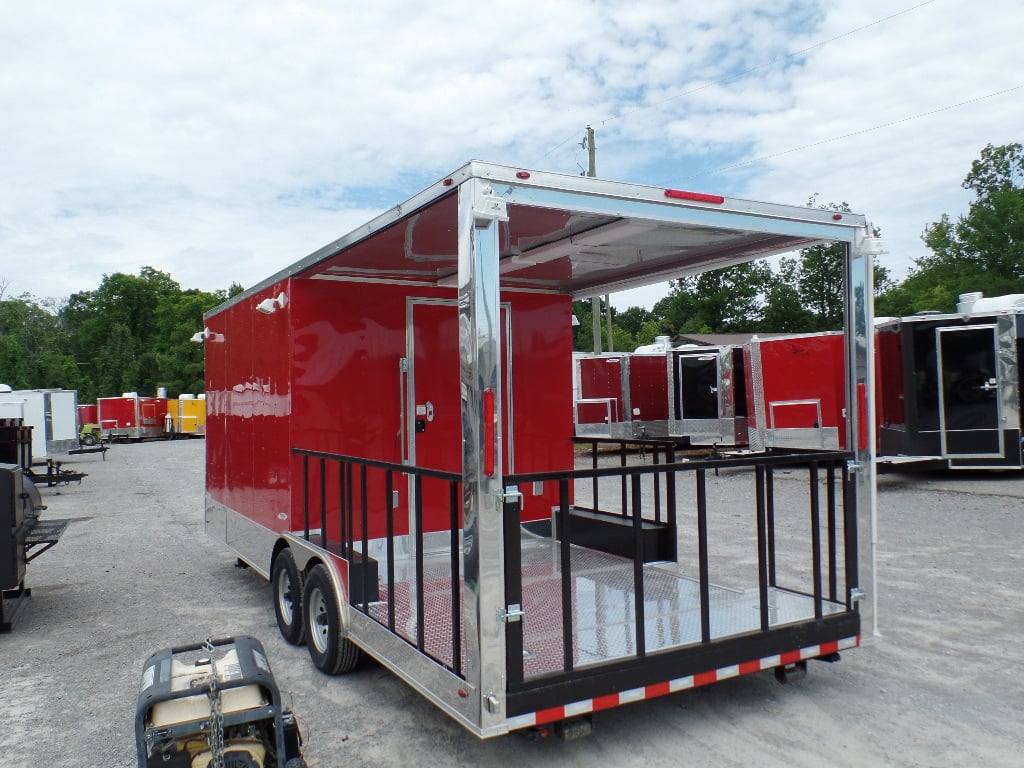 553-8.5-x-22-concession-food-trailer-red-bbq-event-catering-12.jpg 8.5' x 22' Concession Food Trailer Red BBQ Event Catering