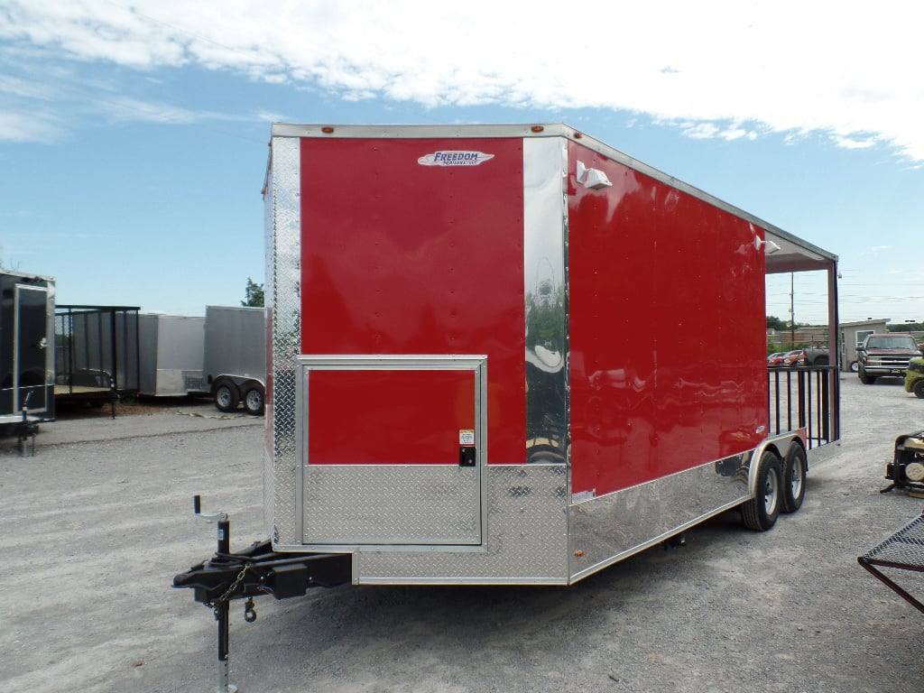553-8.5-x-22-concession-food-trailer-red-bbq-event-catering-18.jpg 8.5' x 22' Concession Food Trailer Red BBQ Event Catering