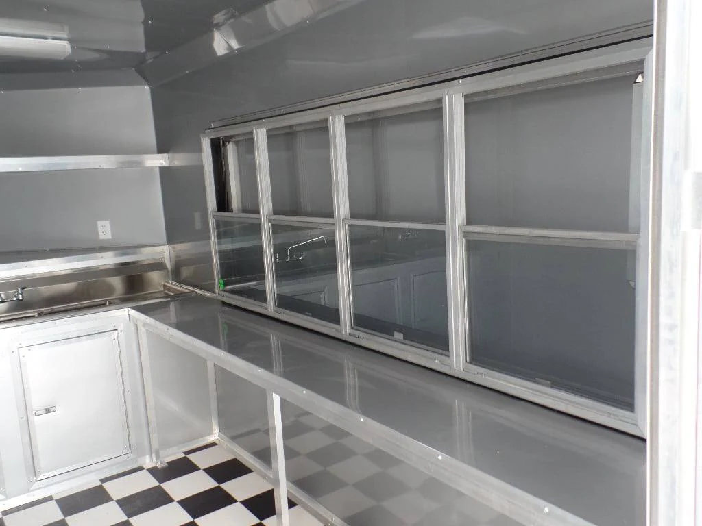 553-8.5-x-22-concession-food-trailer-red-bbq-event-catering-2.webp 8.5' x 22' Concession Food Trailer Red BBQ Event Catering