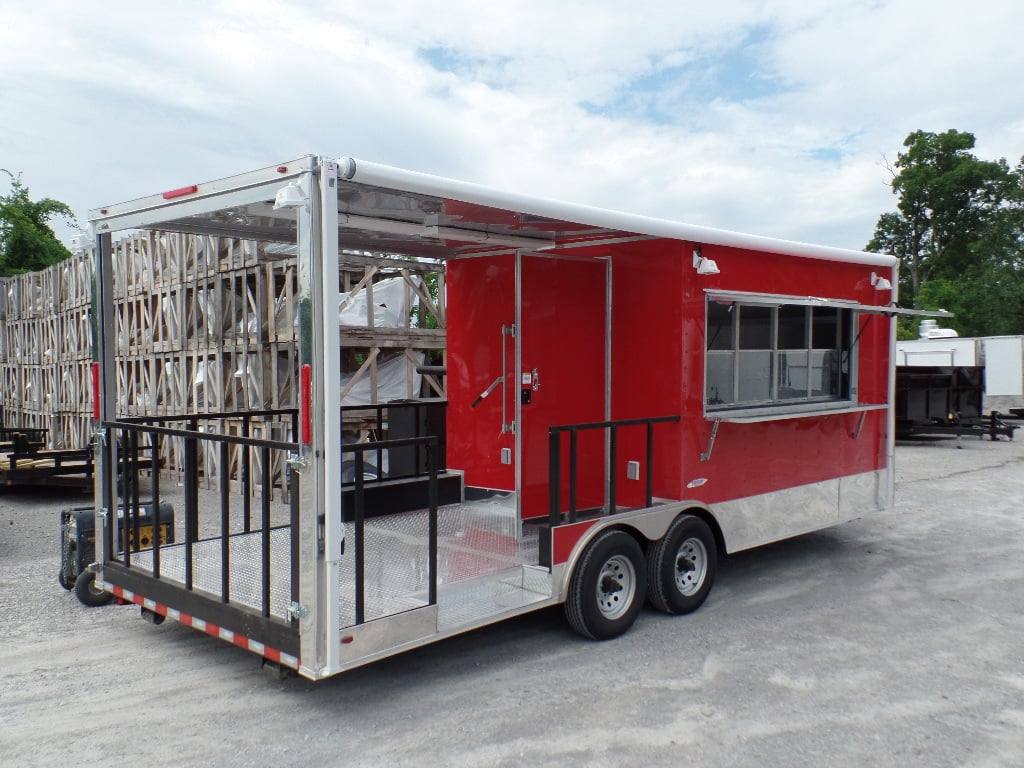 553-8.5-x-22-concession-food-trailer-red-bbq-event-catering-23.jpg 8.5' x 22' Concession Food Trailer Red BBQ Event Catering