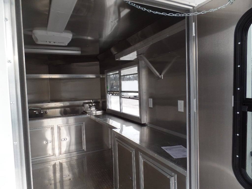554-8.5-x-22-concession-food-trailer-white-catering-event-11.jpg 8.5' x 22' Concession Food Trailer White Catering Event