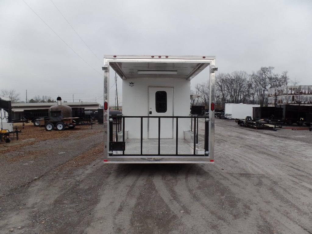 554-8.5-x-22-concession-food-trailer-white-catering-event-12.jpg 8.5' x 22' Concession Food Trailer White Catering Event