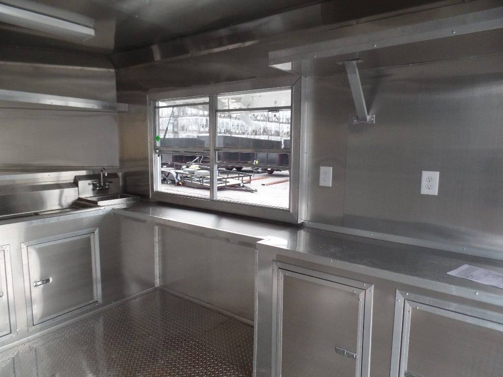 554-8.5-x-22-concession-food-trailer-white-catering-event-6.jpg 8.5' x 22' Concession Food Trailer White Catering Event