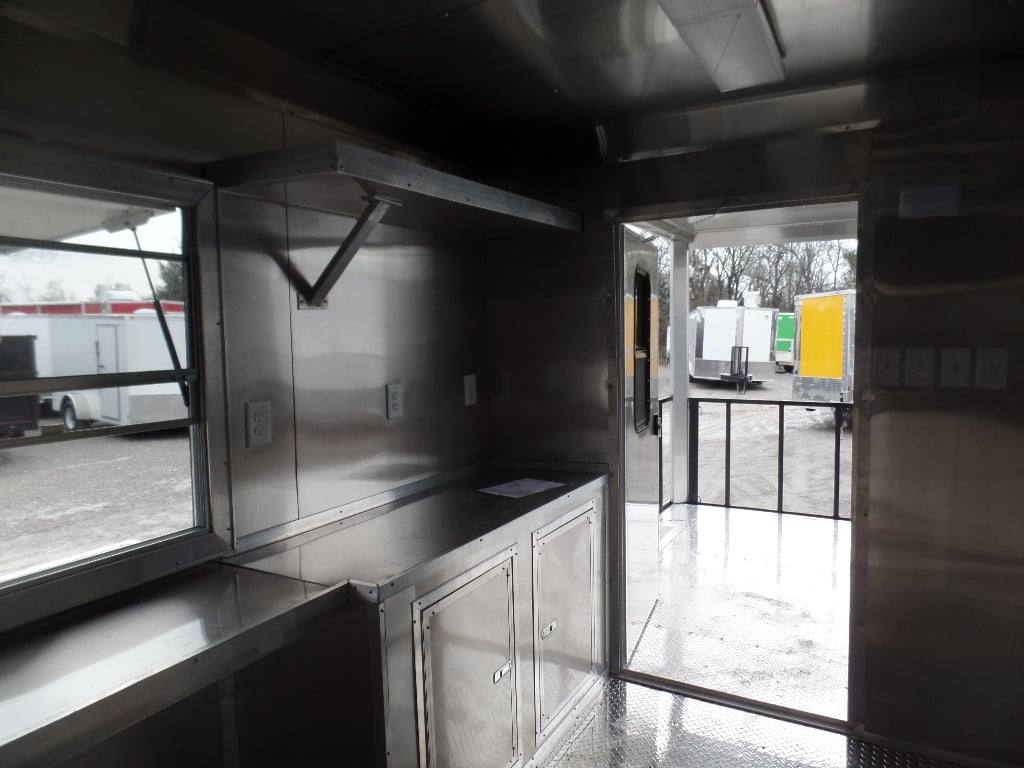 554-8.5-x-22-concession-food-trailer-white-catering-event-8.jpg 8.5' x 22' Concession Food Trailer White Catering Event