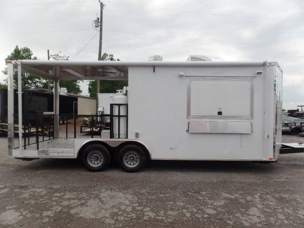 555-8.5-x-22-concession-food-white-bbq-porch-trailer-with-appliances-17.jpg 8.5' x 22' Concession Food White BBQ Porch Trailer With Appliances