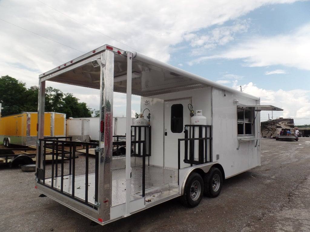 555-8.5-x-22-concession-food-white-bbq-porch-trailer-with-appliances-19.jpg 8.5' x 22' Concession Food White BBQ Porch Trailer With Appliances