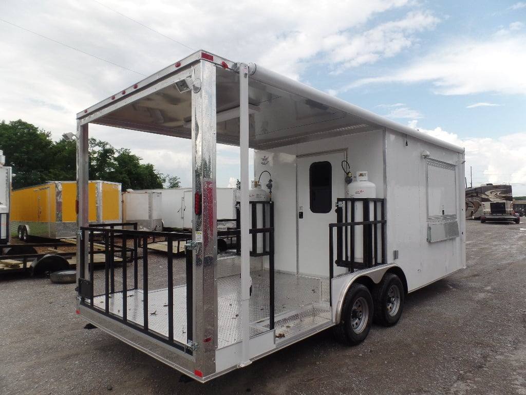 555-8.5-x-22-concession-food-white-bbq-porch-trailer-with-appliances-21.jpg 8.5' x 22' Concession Food White BBQ Porch Trailer With Appliances