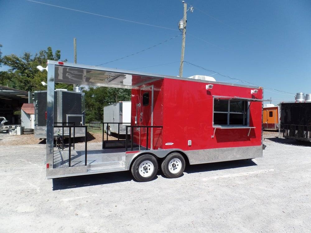 558-8.5-x-22-concession-red-bbq-food-trailer-with-appliances-8.jpg 8.5' x 22' Concession Red BBQ Food Trailer With Appliances