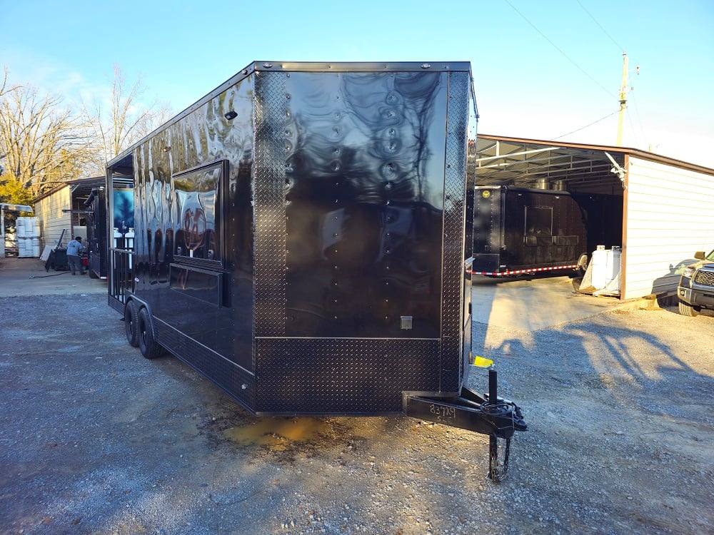 559-8.5-x-22-concession-trailer-black-bbq-food-event-catering-12.jpg 8.5' X 22' Concession Trailer Black BBQ Food Event Catering