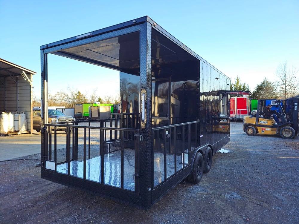559-8.5-x-22-concession-trailer-black-bbq-food-event-catering-13.jpg 8.5' X 22' Concession Trailer Black BBQ Food Event Catering