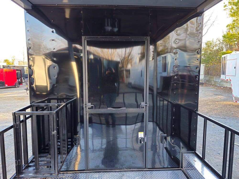 559-8.5-x-22-concession-trailer-black-bbq-food-event-catering-16.jpg 8.5' X 22' Concession Trailer Black BBQ Food Event Catering