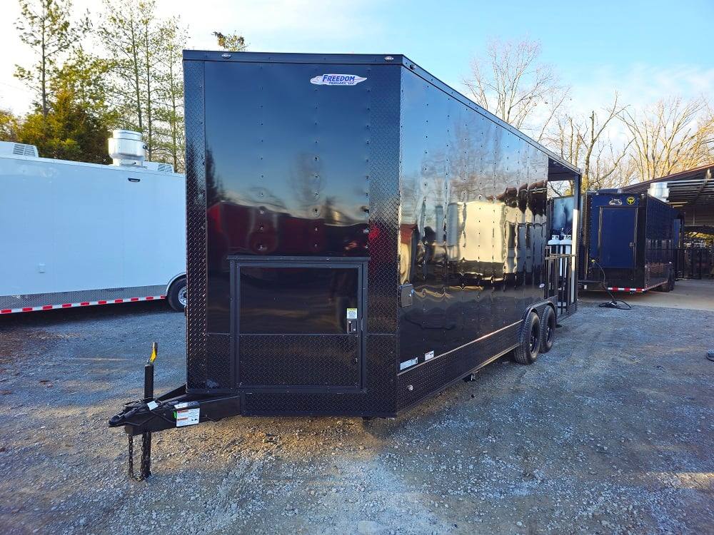559-8.5-x-22-concession-trailer-black-bbq-food-event-catering-3.jpg 8.5' X 22' Concession Trailer Black BBQ Food Event Catering