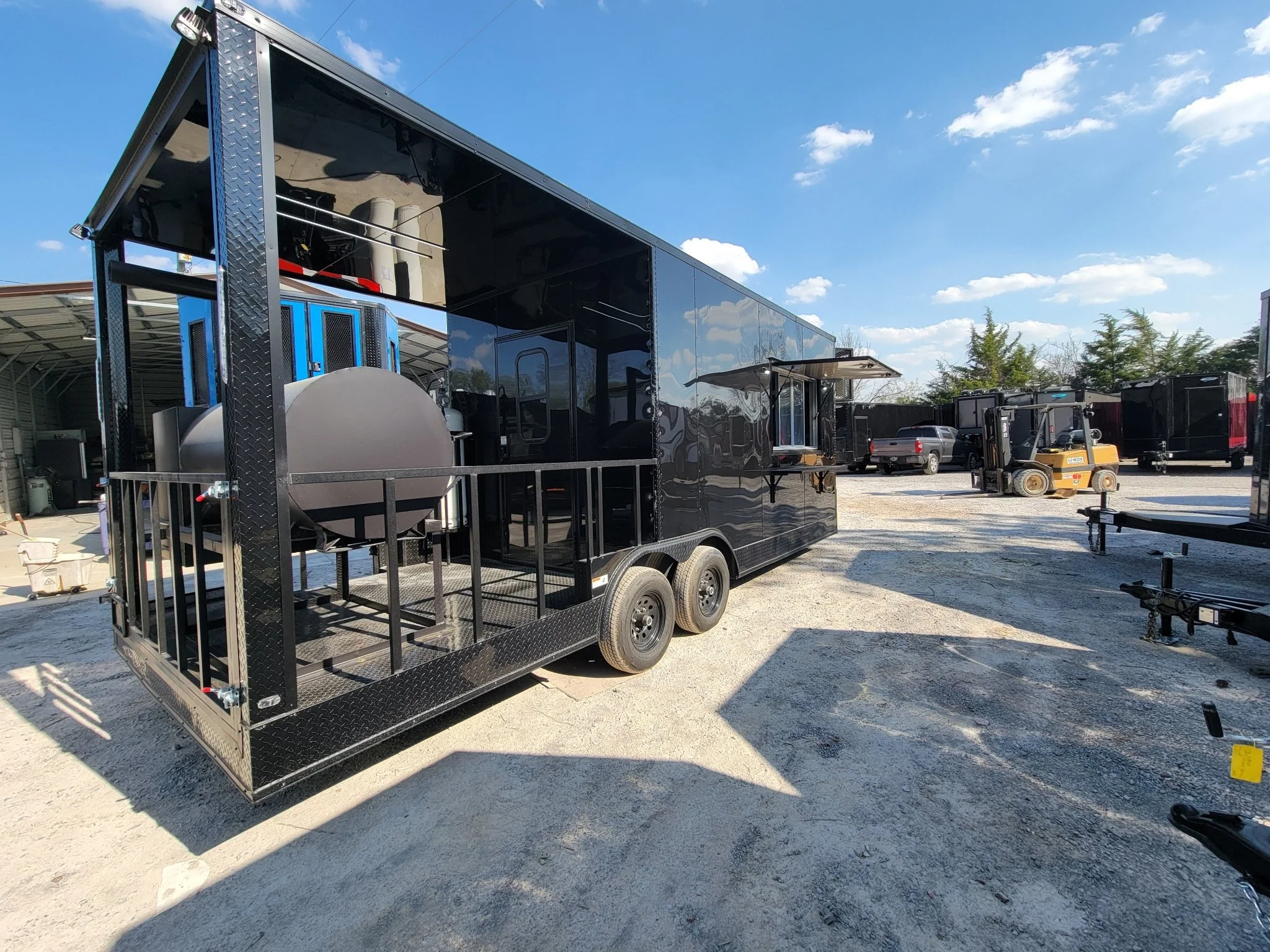 560-8.5-x-22-concession-trailer-black-with-blackout-bbq-event-catering-8-porch-5.webp 8.5' X 22' Concession Trailer Black With Blackout BBQ Event Catering 8' porch